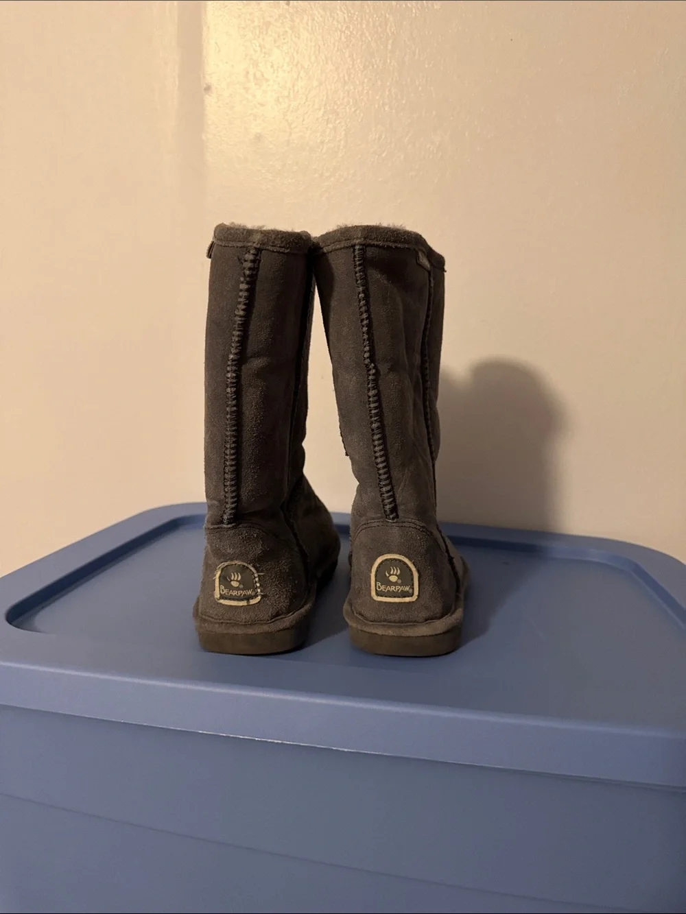 BearPaw Tall Suede Boots - Charcoal